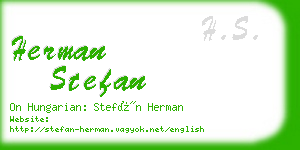 herman stefan business card